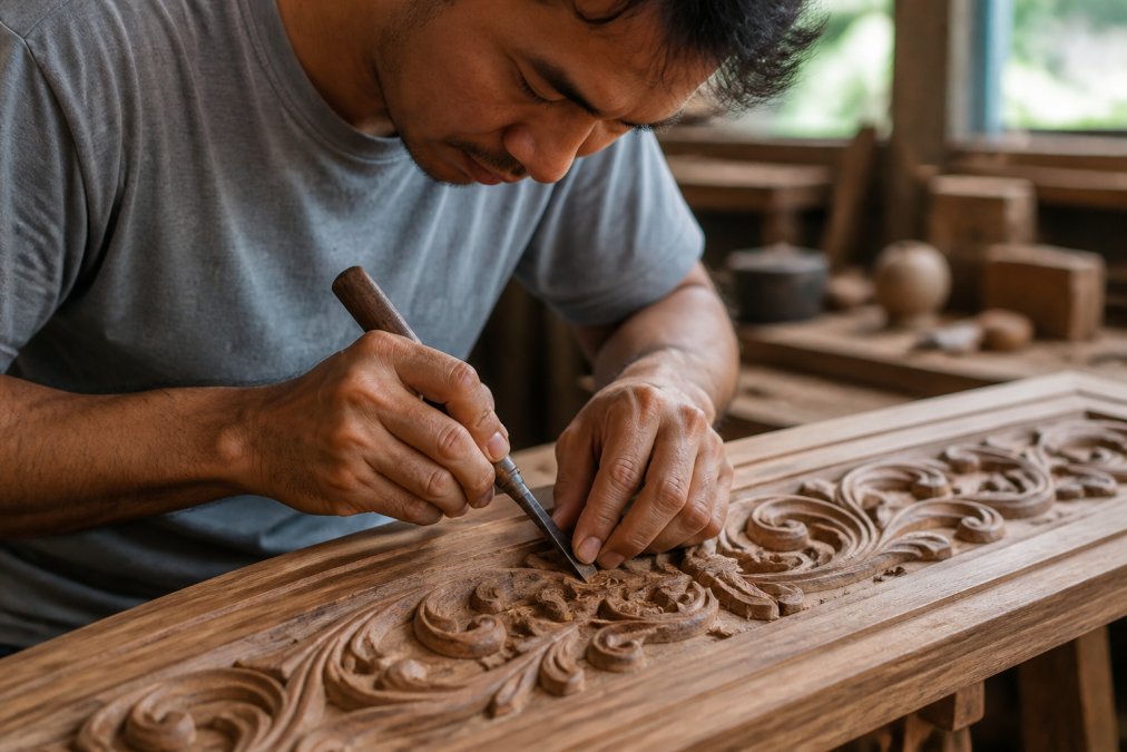 Step-by-step visual guide for ethically made artisan furniture