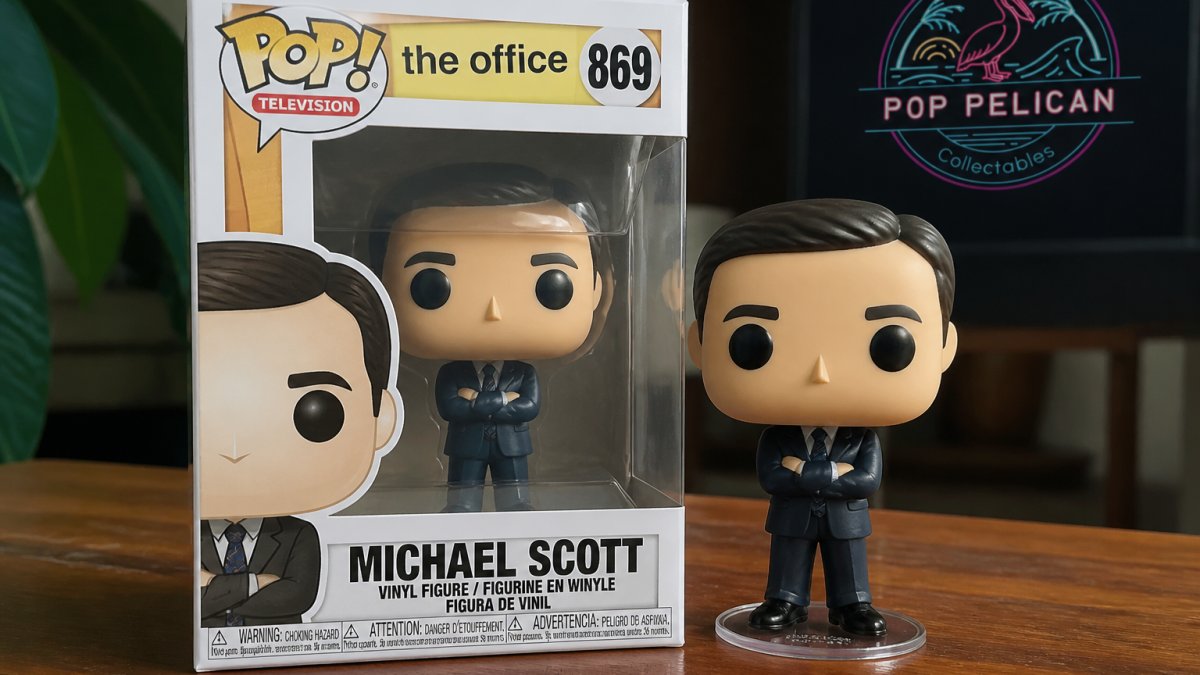 Close-up of authentic Pop Vinyl figure showing crisp packaging printing, clear vinyl moulding details, and official Funko branding on box and figure base