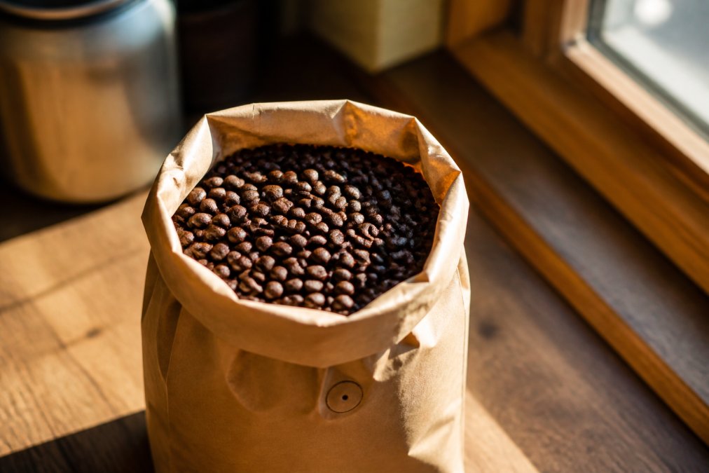 Professional illustration showing Close for artisan coffee beans