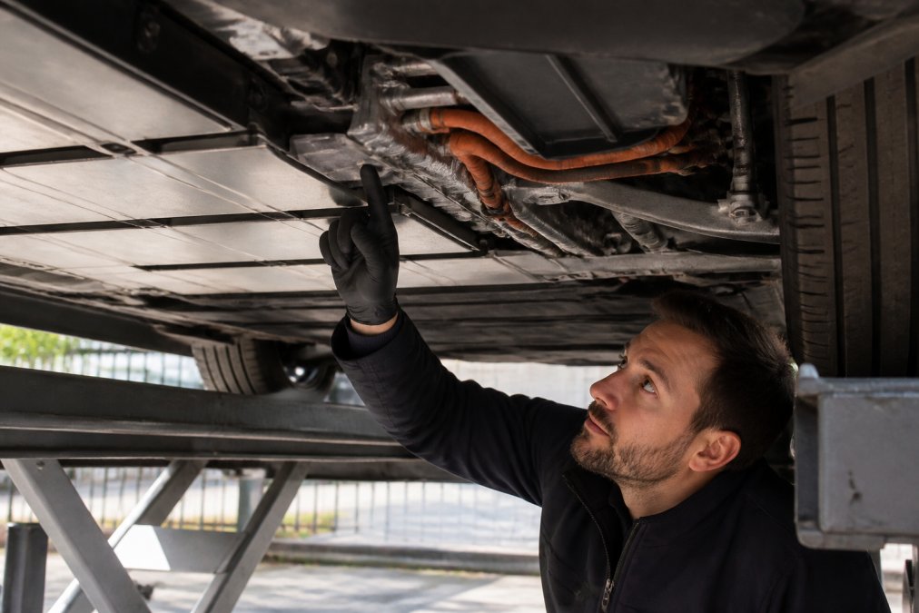 Professional illustration showing Person for used electric car