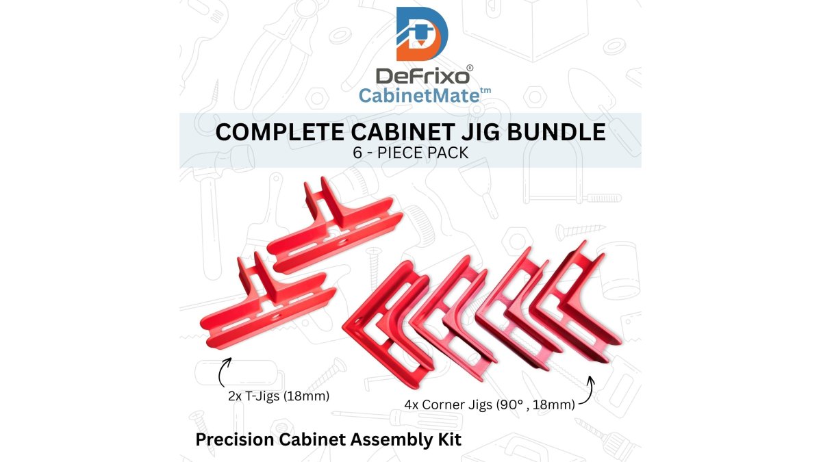 CabinetMate™ Cabinet Assembly Jigs – Alignment BUNDLE (18mm)