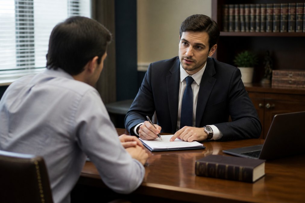 Flowchart showing the legal process for a client navigating a first offense with their defense attorney.