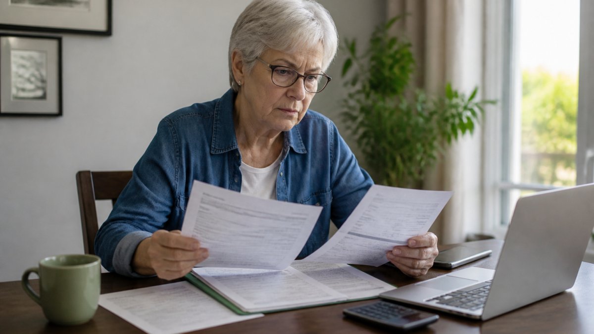 Older adult reviewing financial documents while dealing with the need to garnish social security benefits.