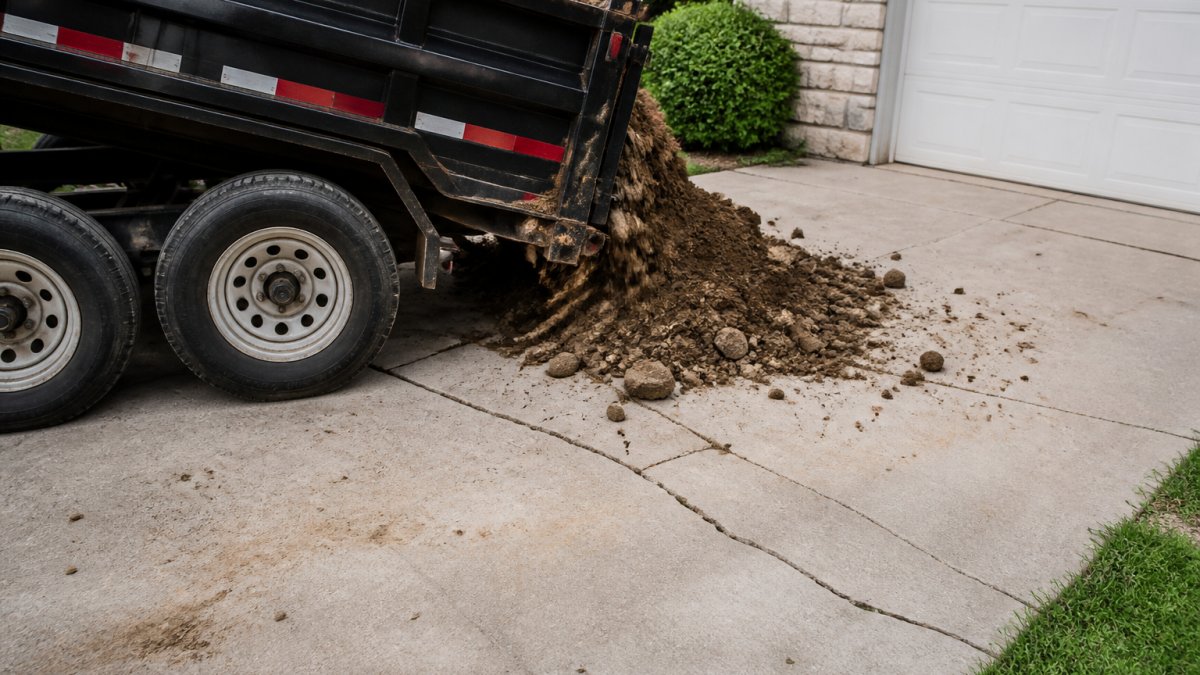 Can Dump Trailers Damage Concrete Driveways?