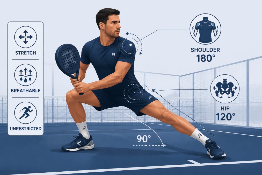 Professional illustration showing can one outfit work for padel and crossfit