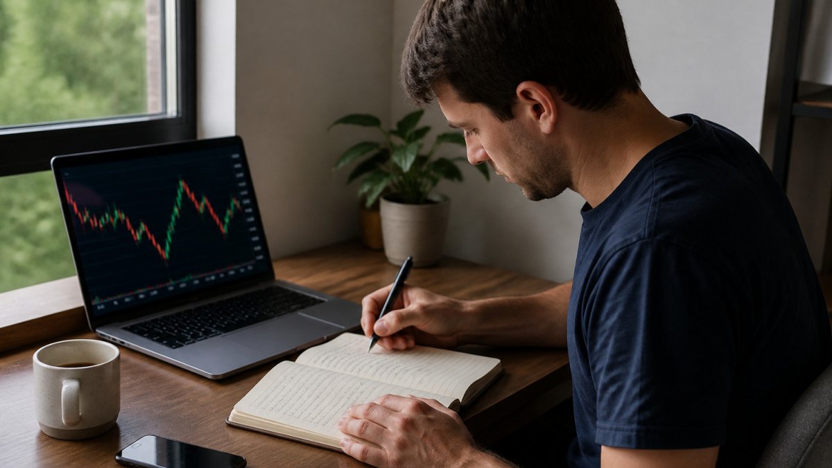 Process diagram for tracking trades in a journal to help you make $100 a day consistently while avoiding overtrading
