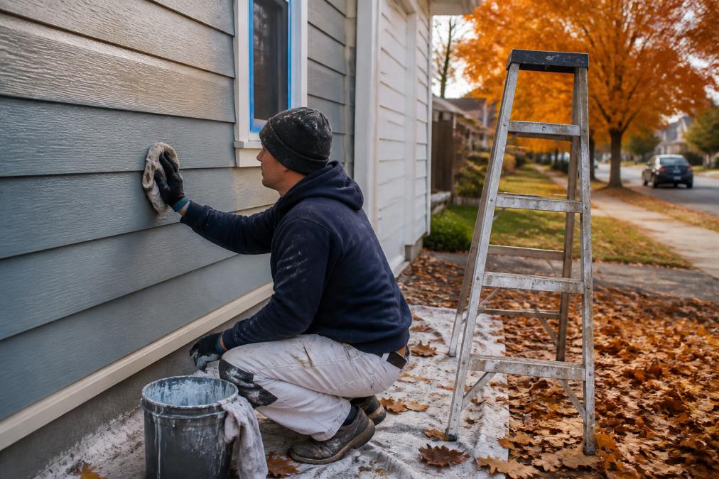 Professional illustration showing Professional, Soca Services for paint house cold weather