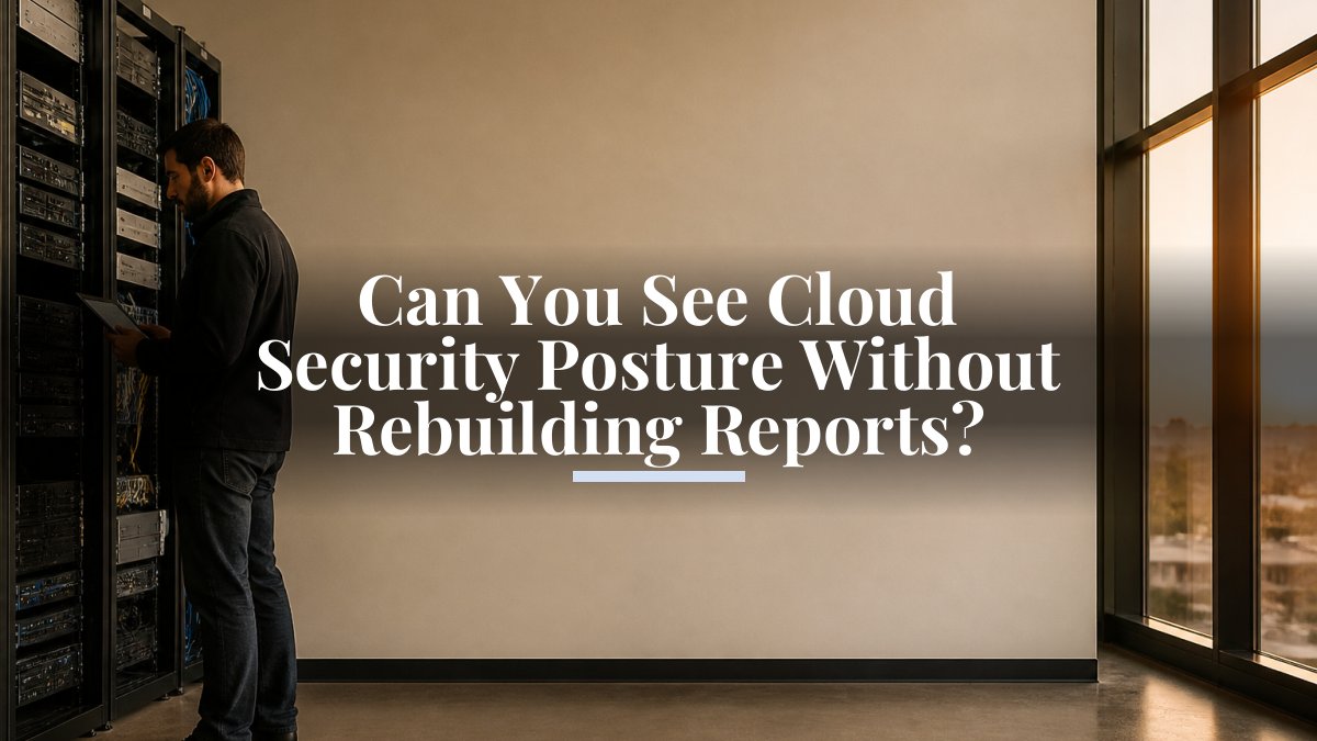 Can You See Cloud Security Posture Without Rebuilding Reports?