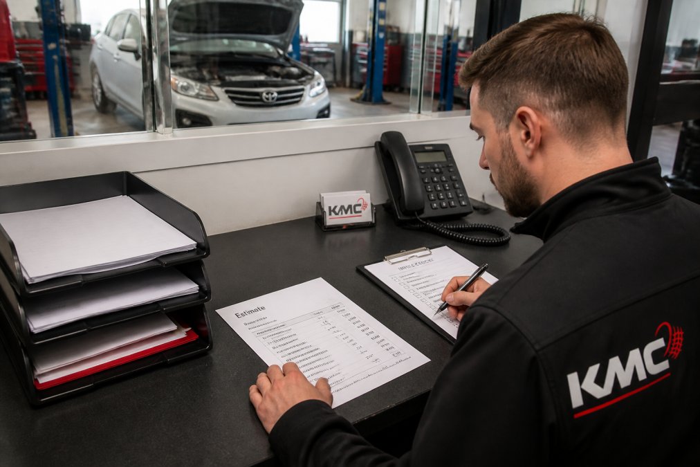 Professional illustration showing Mechanic for car repair price transparency