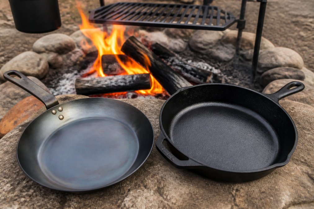 Carbon Steel vs Cast Iron for Outdoor Cooking