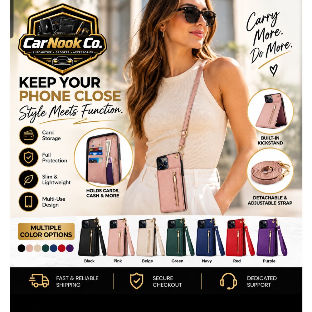CarNook™ ZipCarry Crossbody Phone Case
