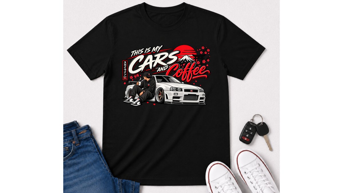 Cars and Coffee Graphic T-Shirt