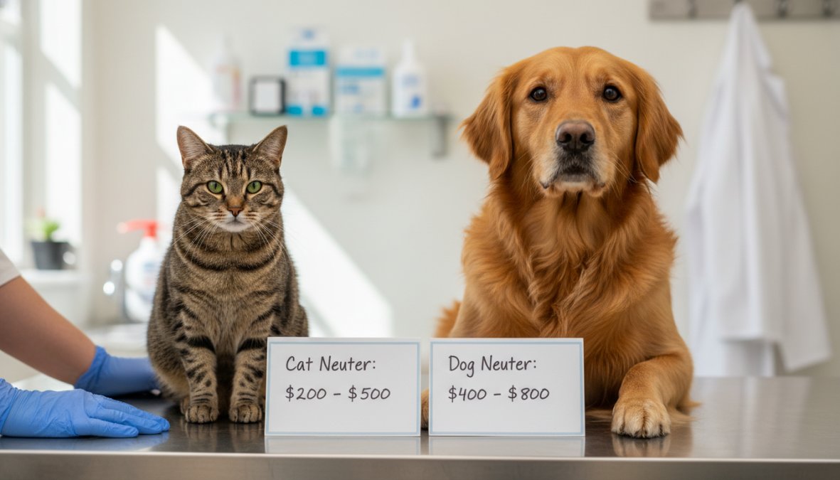 A pet owner in casual clothing standing at the front desk of a modern, clean veterinary clinic, handing paperwork to a smiling staff member in scrubs, with a small dog in a soft carrier resting on the counter under warm overhead lighting