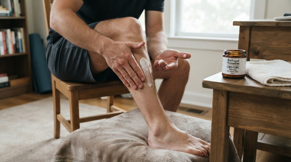 Step-by-step visual guide for Person, CBD for cbd cream for chronic muscle soreness
