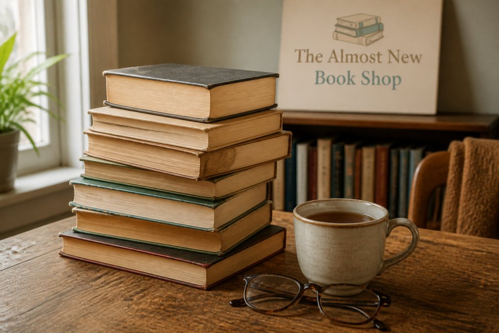 Infographic showing the average price comparison of new versus second-hand fiction books for readers