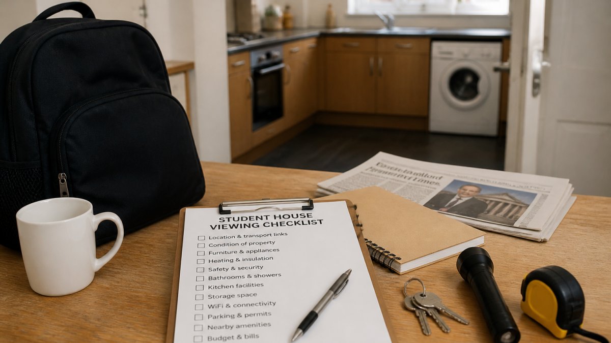 Checklist for Viewing Student Houses in Plymouth