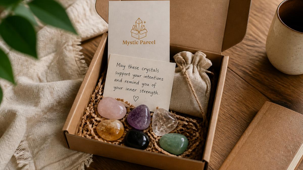 Diagram showing the essential components for assembling a thoughtful crystal gift box presentation