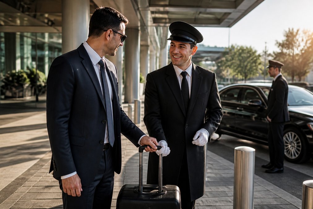 Illustration showing the benefits of Professional for airport transportation services