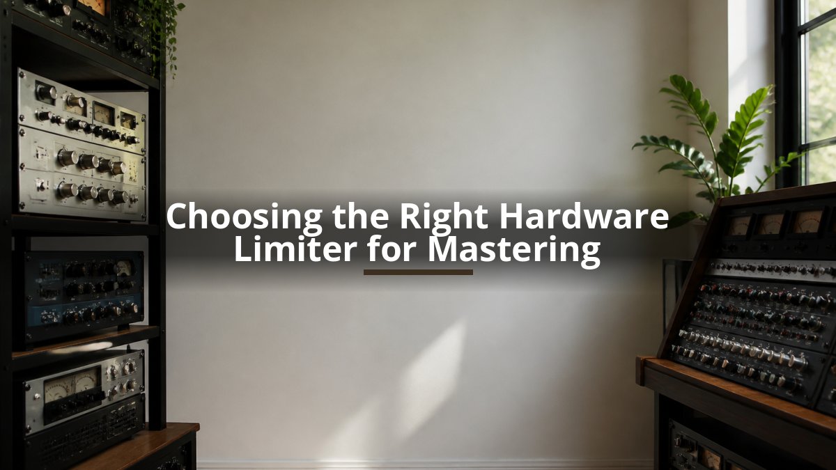 Choosing the Right Hardware Limiter for Mastering
