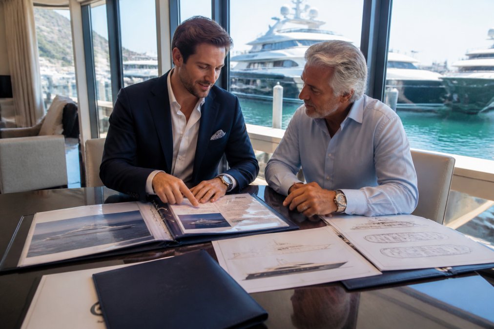 Step-by-step flowchart for a yacht broker to verify luxury vessel credentials and ownership documents