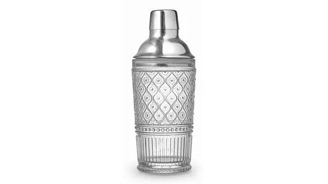 Claro Clear Crystal Cocktail Shaker
