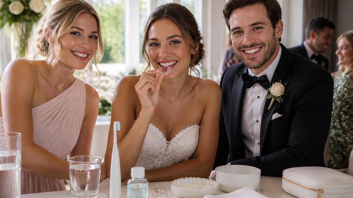Clean Invisalign During a Wedding Reception