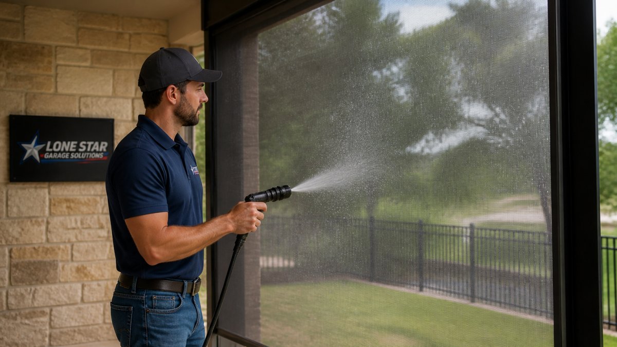Clean Motorized Patio Screens Without Damaging Mesh