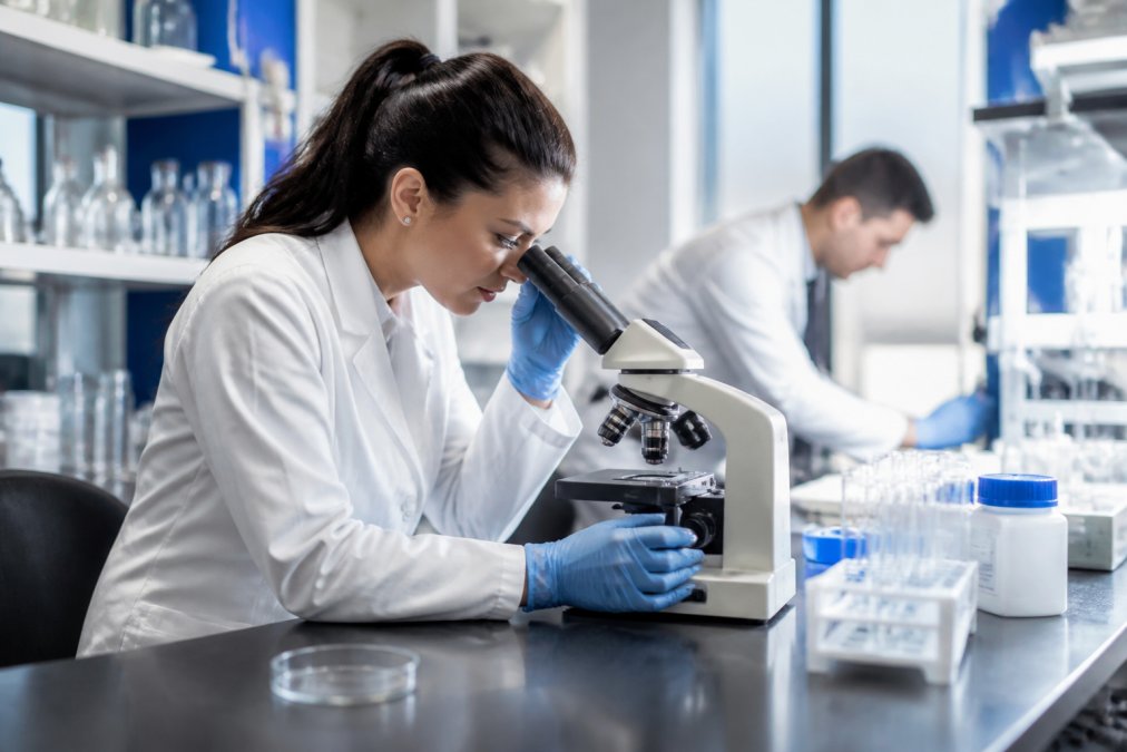 Professional illustration showing Scientist for NMN absorption