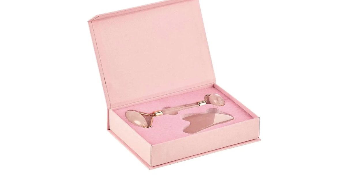 Coffret Rituel Visage | Face Roller & Gua Sha en Quartz Rose