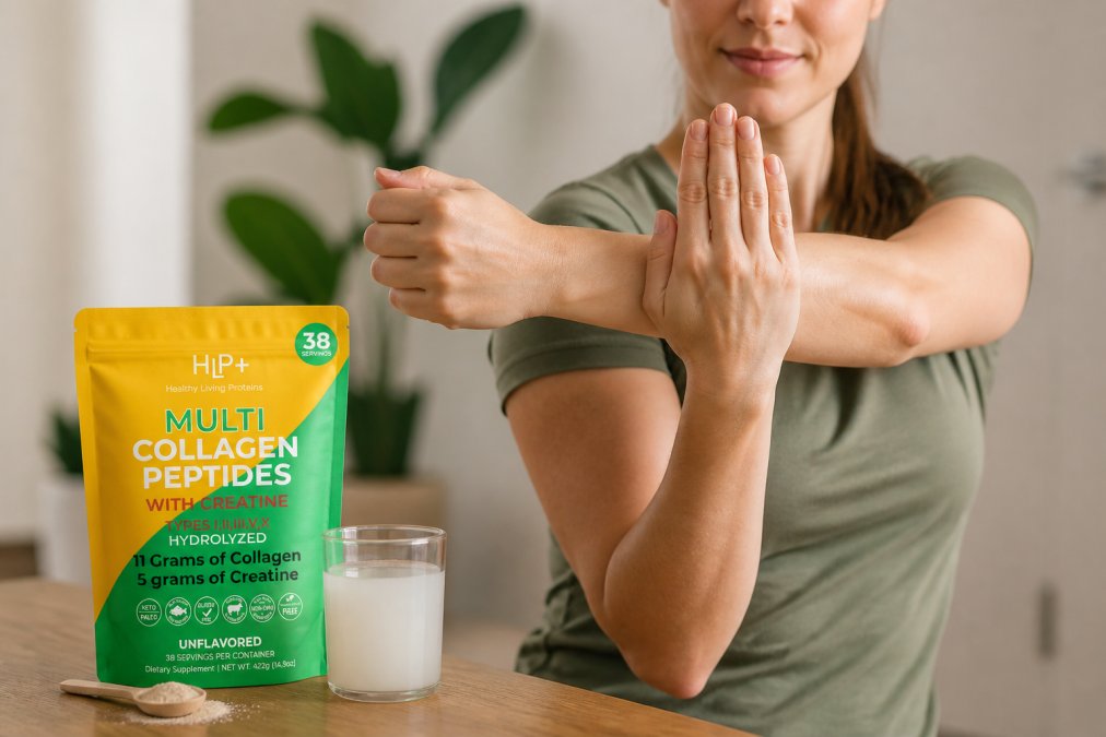Close-up of a person's hands and wrists showing active movement and flexibility during a stretching motion, with soft natural lighting highlighting the joint areas