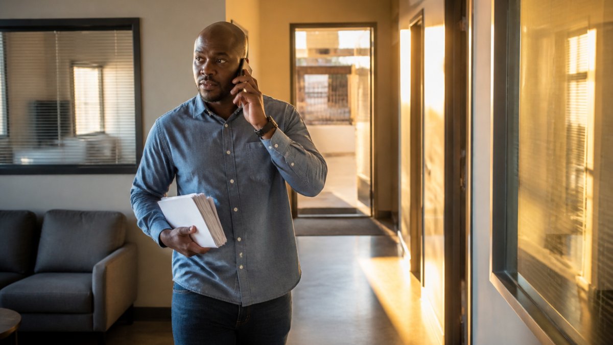 A formerly incarcerated student focused on planning their college after incarceration journey at a desk.
