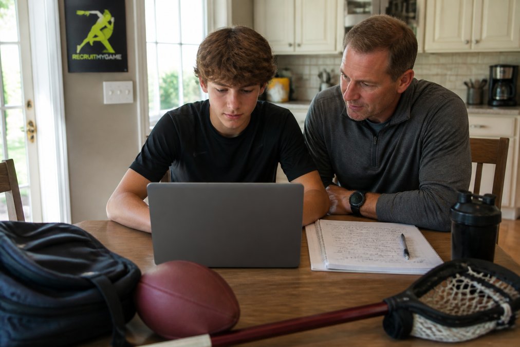 Step-by-step guide for 3 star athletes to build a memorable recruiting profile at home with parental support