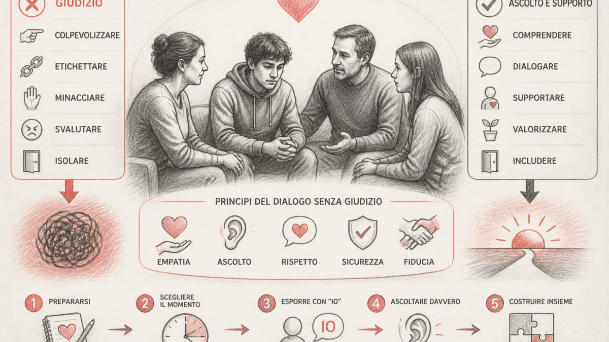 Come parlare di dipendenze in famiglia senza giudizio