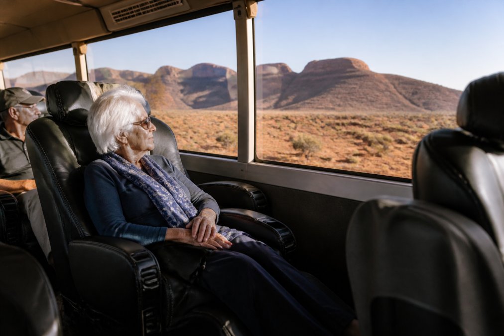 Professional illustration showing Mature for comfortable 4wd tours for older adults