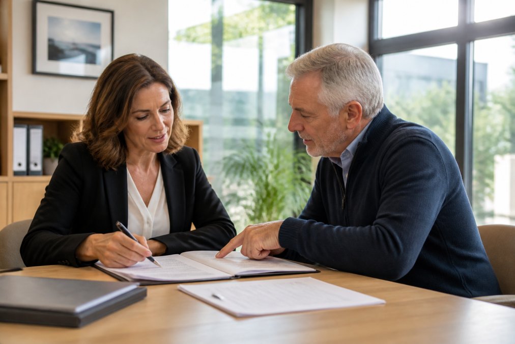 Infographie illustrant les étapes pour négocier honoraires agence immobilière lors de la signature du contrat.