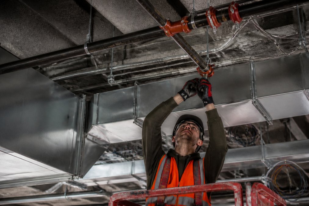 Professional illustration showing fire sprinkler system cost