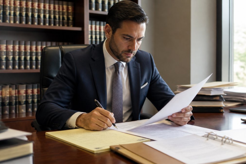 Professional illustration showing Business for commercial litigation attorney