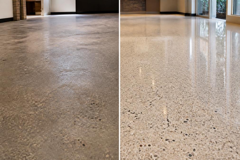 Commercial Terrazzo Restoration Before and After