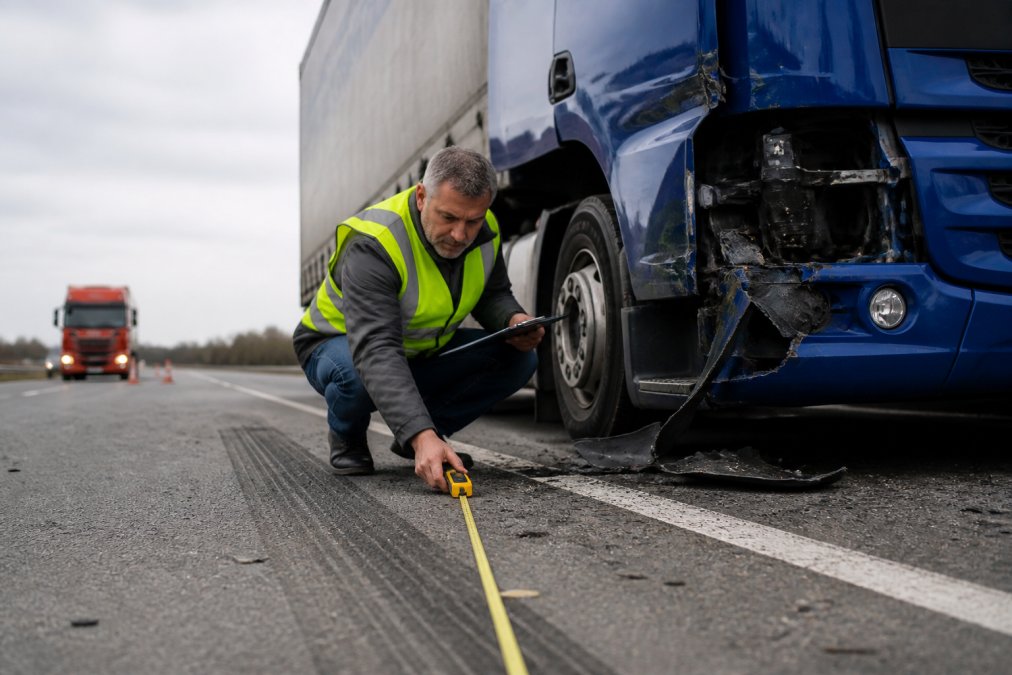Professional illustration showing Accident for truck accident compensation