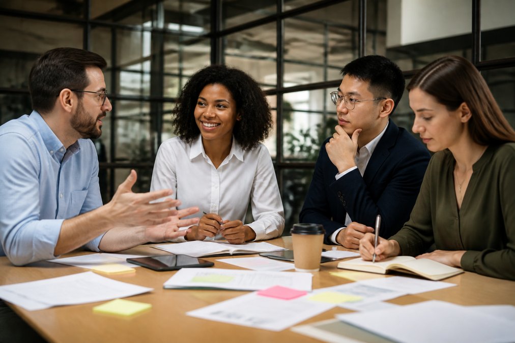 Professional illustration showing Diverse for communication styles
