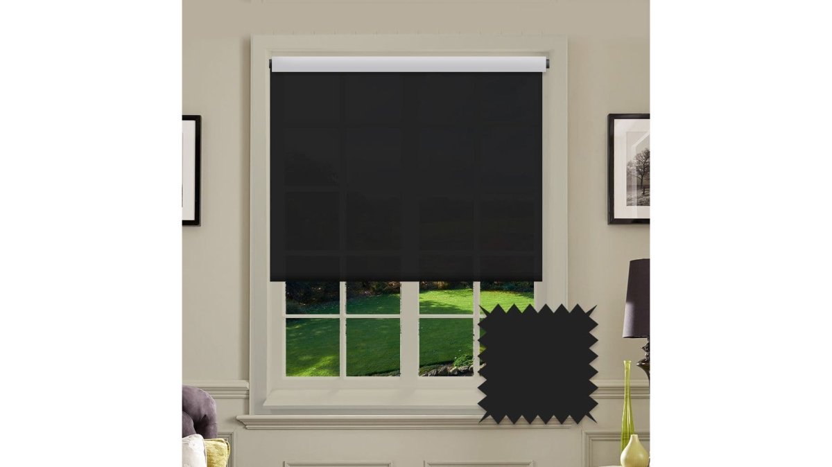 Como Drama Black Blackout Roller Blind | Made to Measure