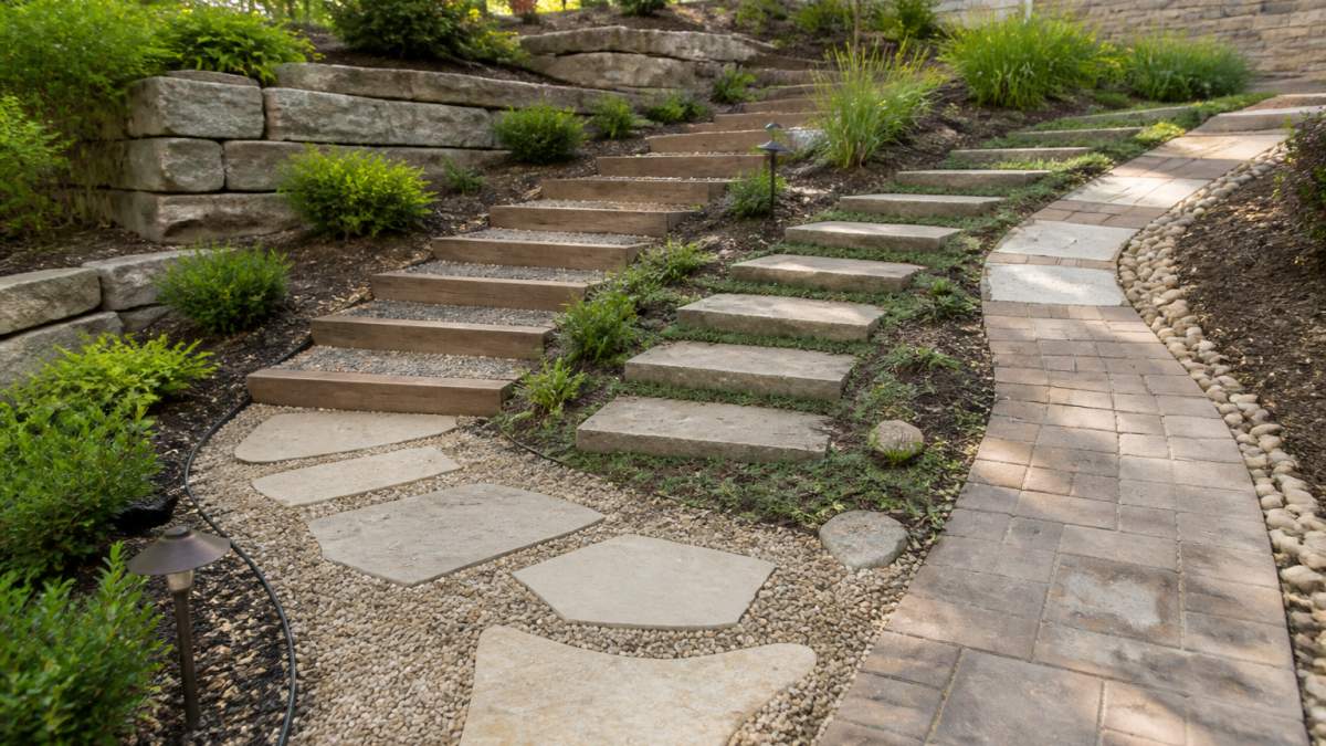 Concrete Walkway Alternatives for Sloped Yards