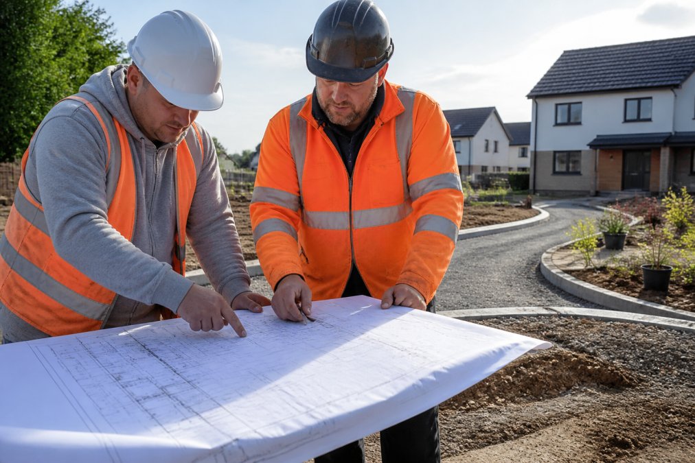 Professional illustration showing Construction for construction companies in suffolk