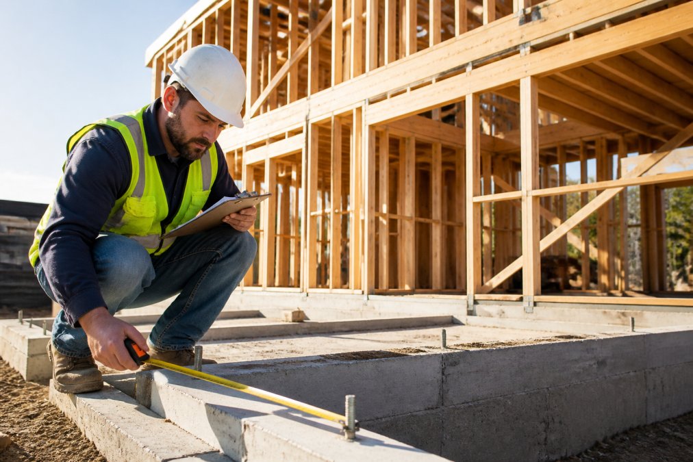 Professional illustration showing Licensed for construction loan process