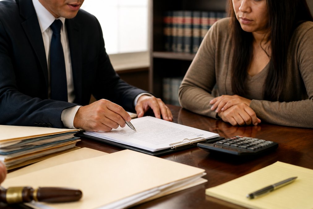 Professional illustration showing Attorney for contingency fee lawyer