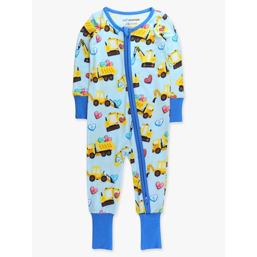 Convertible One Piece Footie SoftSnooze™ Baby Bamboo Viscose Pajama in Loads of Love