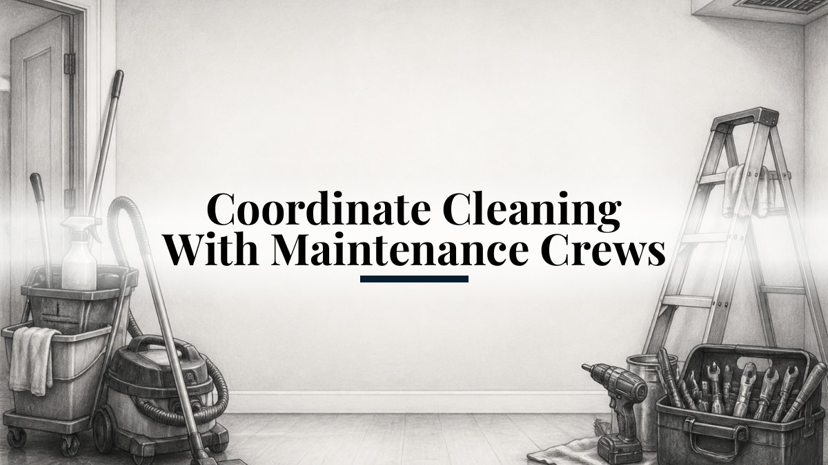 Coordinate Cleaning With Maintenance Crews