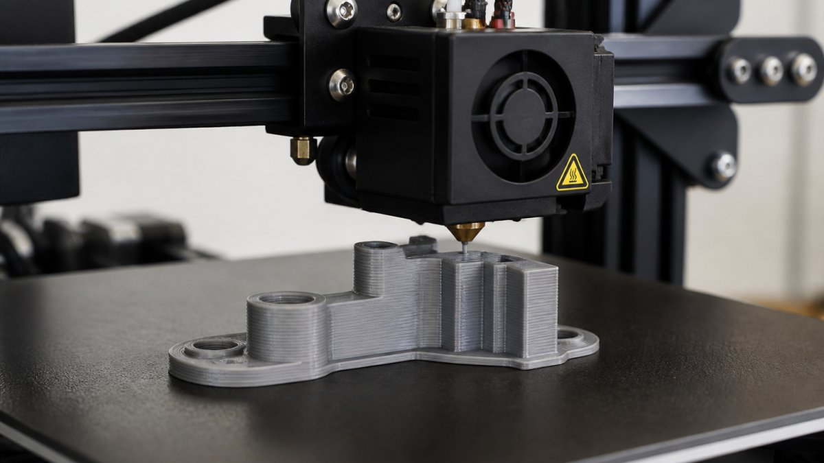 Diagram illustrating the production cost factors for custom 3D printed parts during the printing process