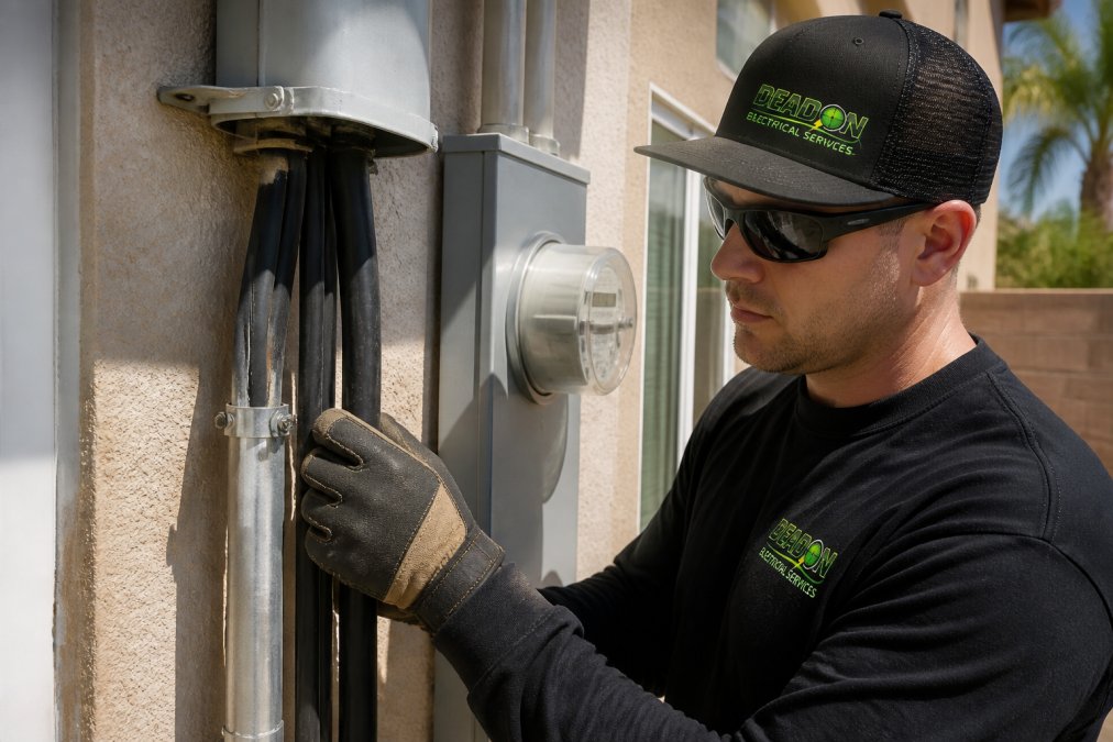 Professional illustration showing Close for electrical panel upgrade