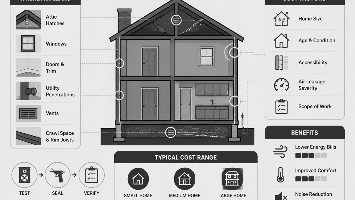Cost of Professional Home Air Sealing Services